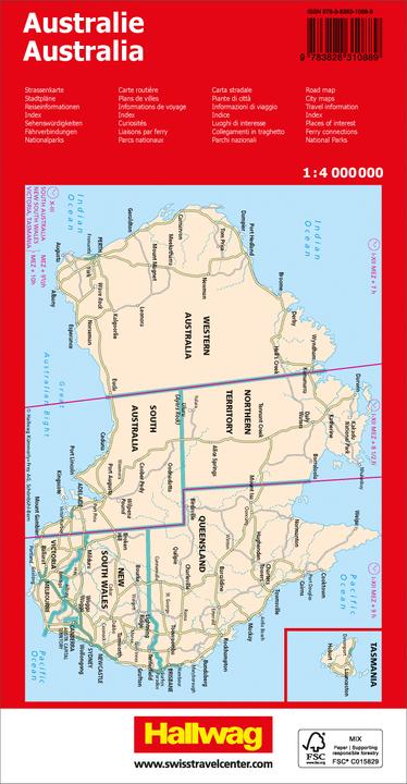 Actual product image Australia Road Map 1:4 Mio