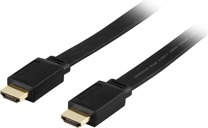 Deltaco flat Câble HDMI haute vitesse avec Ethernet 4K 7m noir (7 m, HDMI)