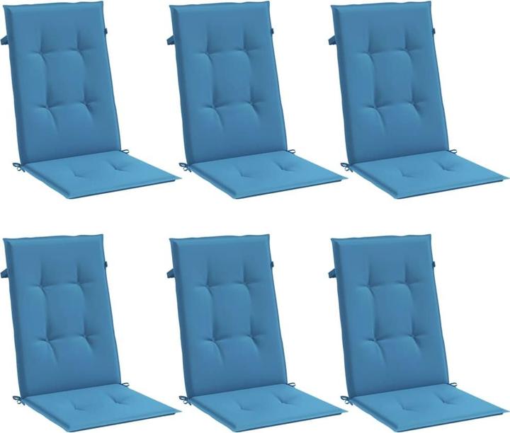 Actual product image VidaXL High-back cushions 6 pcs. fabric (120 x 50 x 4 cm)