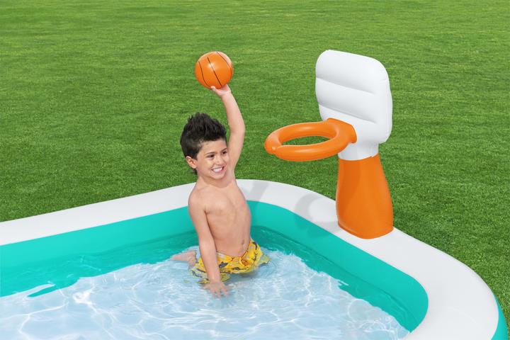 Actual product image Bestway Dunk n' Splash Inflatable Family Pool with Basketball Hoop 2.51 m x 1.68 m x 1.02 m