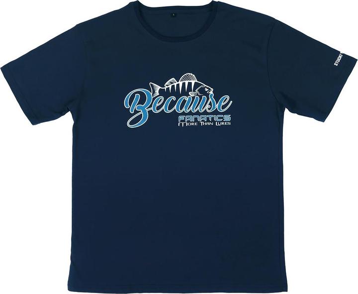 Produktbild Stucki Fishing Because Fanatics T-Shirt Blau (S)