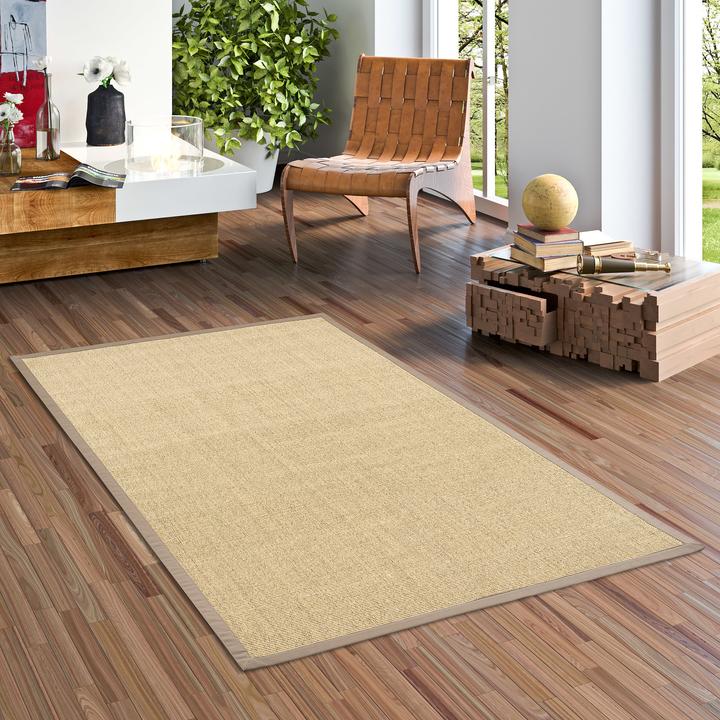 Actual product image Pergamon Sisal carpet Natura Classic with border (150 x 150 cm)