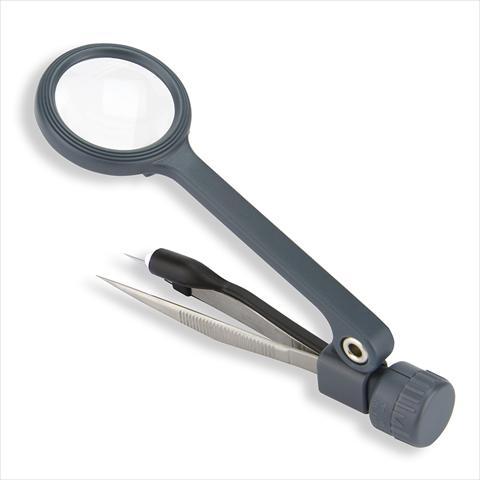 Actual product image Carson MagniGrip MG-88 magnifying glass with tweezers