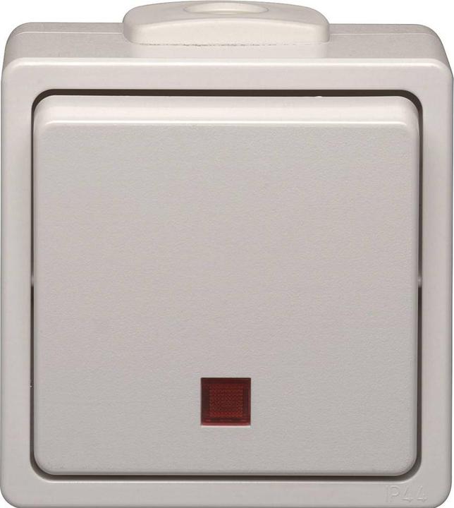 Image du produit N&L Elektrotechnik N & L 28383 Interrupteur de contrôle complet pour montage en surface gris clair