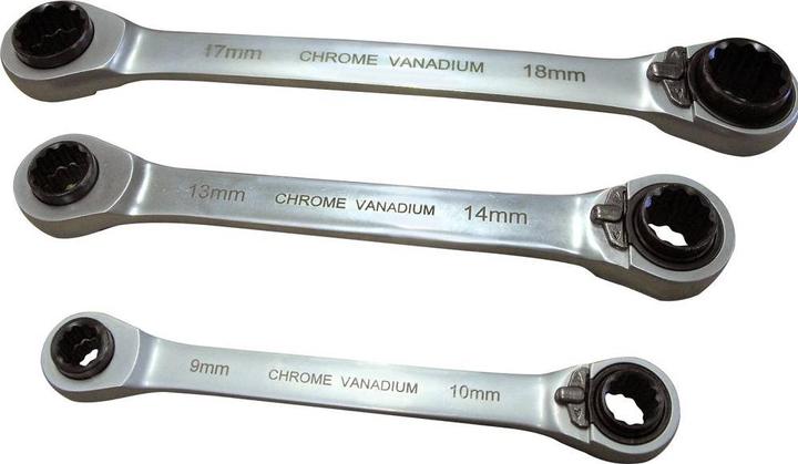 Produktbild Toolcraft Doppel-Ratschenringschlüssel-S (19 mm, 12 mm, 16 mm, 11 mm, 15 mm, 8 mm)