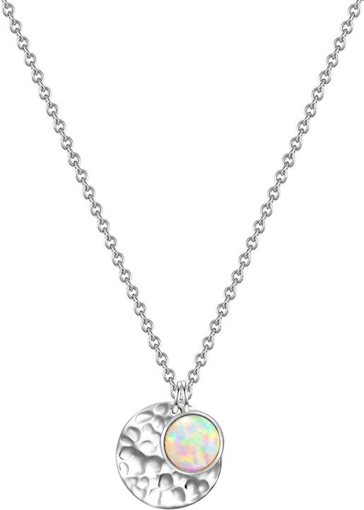 Image du produit Glanzstücke München Femme cercle argent sterling opale (synth.) argent 40,0 cm chaîne de base + 5,5 cm extension - 31576 (Argent Sterling, 40 - 45 cm)
