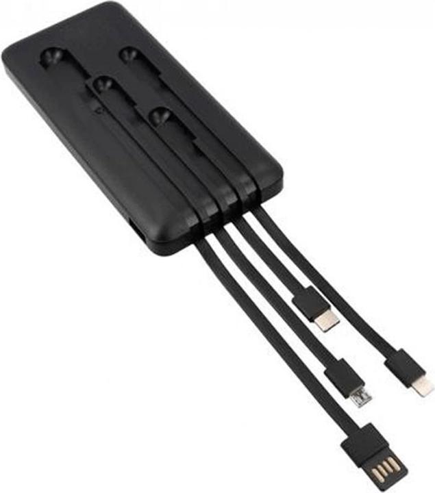 Image du produit Grab&Go Grab 'N Go USB-C + Lightning + MicroUSB Powerbank 10000 Mah Noir (10000 mAh)