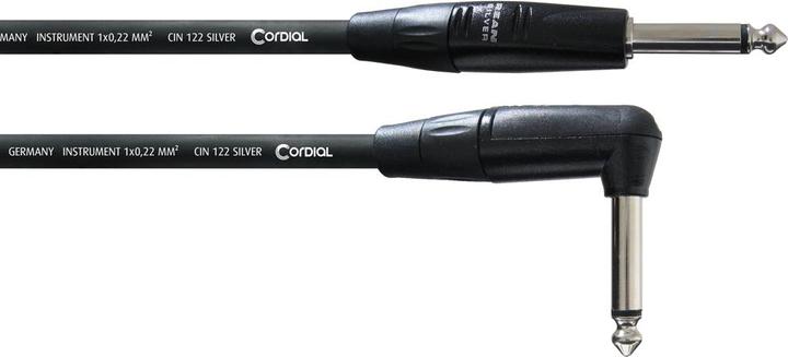 Intro Cable 5 - SilverLine Instrument and Guitar Cable CII PR with Angle Jack (9 m, 6.3mm jack)