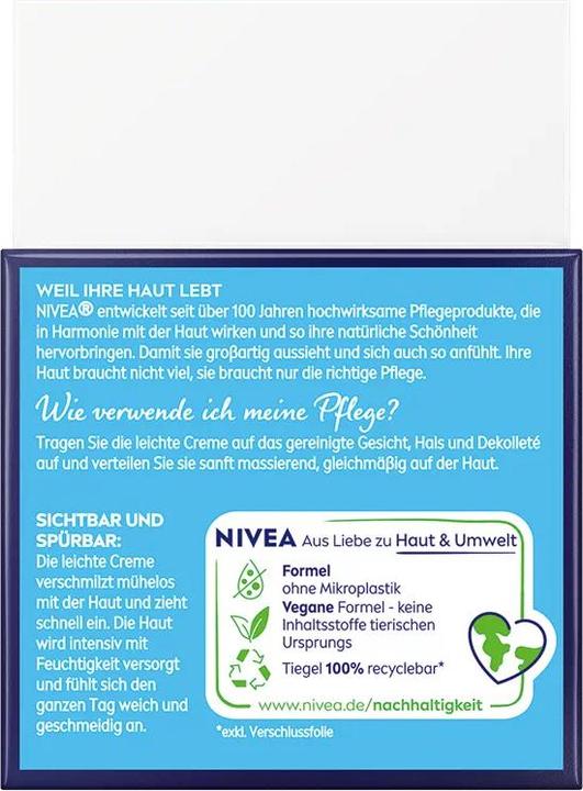 Valori nutrizionali e ingredienti NIVEA Cura della Buona Notte 24h Idratazione + Rigenerazione (50 ml, Crema 24h)