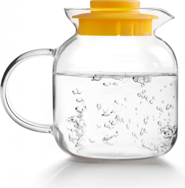 Produktbild Ibili Krug aus Glas mit Deckel 1,2 Liter Hitzebeständige Karaffe für heisse und kalte Getränke (1.20 l)