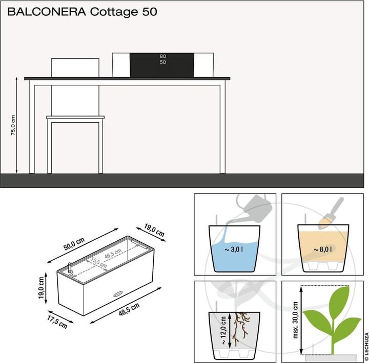 Produktbild Lechuza Balconera Cottage (19 cm)