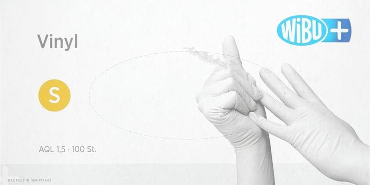 Produktbild 3A Wibu+ Vinyl-Handschuhe, 100 Stück, Grösse S, klar (S)