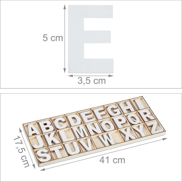 Actual product image Relaxdays 104-piece wooden letter set