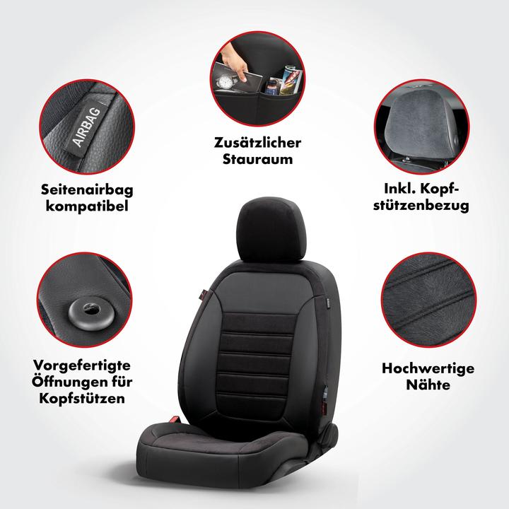 Produktbild Walser Sitzbezug für Renault Kadjar (HA, HL) 06/2015-Heute, 2 Einzelsitzbezüge