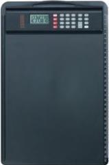 Image du produit Porte-bloc, noir (L)228 x (P)18 x (H)347 mm en plastique, avec double alimentation amovible.