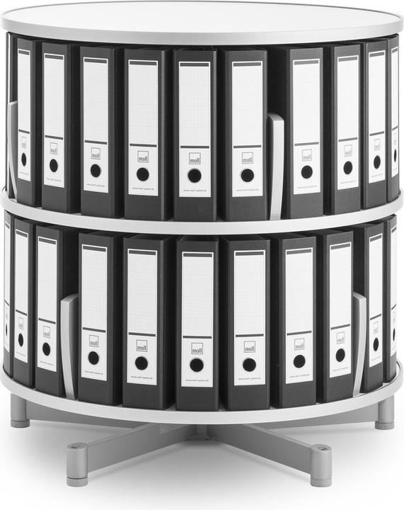 Moll Multifile filing cabinet 2 shelves 48 files white