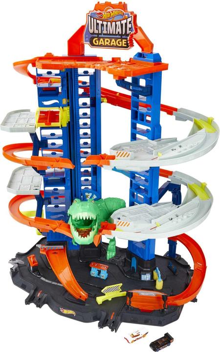 Immagine prodotto Hot Wheels Parcheggio della City Megacity con attacco di T-Rex