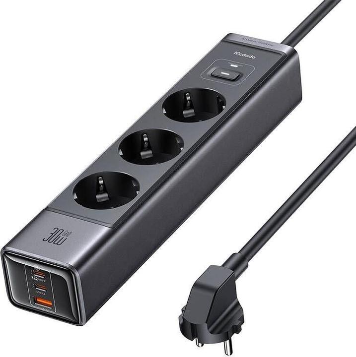 Produktbild Mcdodo GaN 6-in-1 power strip CH-0620, 30W (6 x, USB-C, USB-A, 1.50 m)