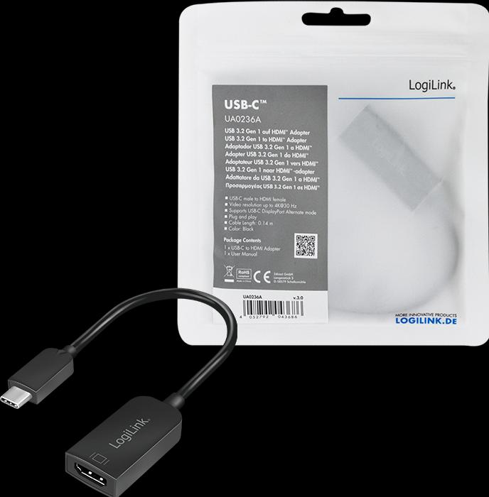 Actual product image LogiLink USB Typ-C zu (HDMI, 4.50 cm)
