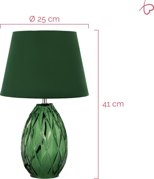 Actual product image Pauleen Table Lamp Crystal Velvet E14 Green (E14)