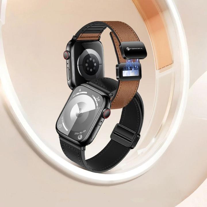 Actual product image Forcell Strap F-DESIGN FA21 eco leather strap for APPLE Watch 38 / 40 / 41 mm brown (Eco-leather)