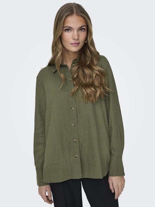 Image du produit JdY Coupe décontractée Col de chemise Manches avec bouton Coupe volumineuse des bras Chemise (XL)