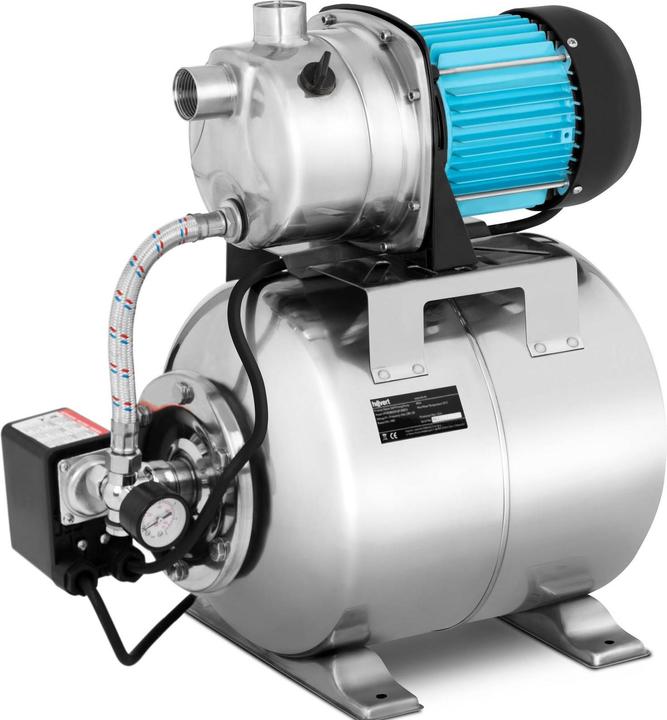 Produktbild Hillvert Hauswasserwerk 1000W Pumpe Edelstahl Fördermenge 3100 l/h Wasserwerk Gartenpumpe (Hauswasserpumpe)