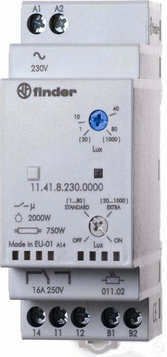 Immagine prodotto Finder Interruttore crepuscolare 1000Lux 16A 230VAC 11.41.8.230.0000