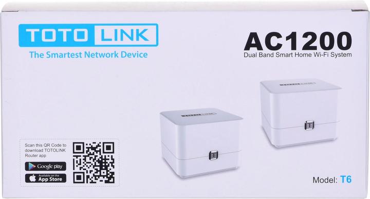Produktbild Totolink T6 wireless router Fast Ethernet Dual-band ( / ) White