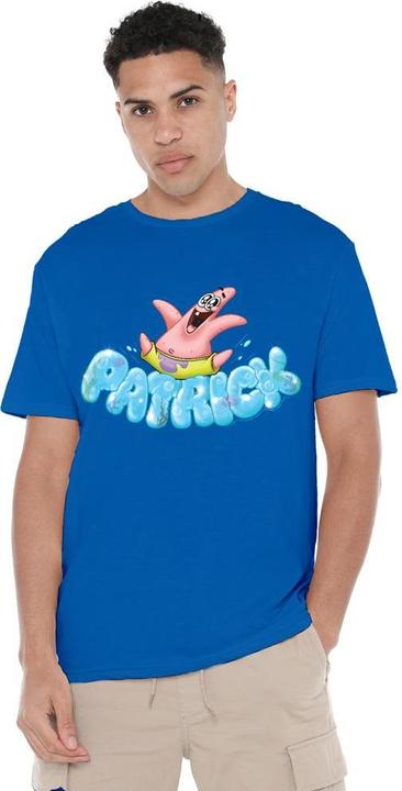 Actual product image Spongebob Squarepants Mens Happy Go Lucky Patrick Star T-Shirt (S)