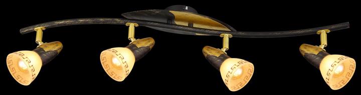 Actual product image Globo Spotlight NOVARA, gold patinated, 5449-4 (E14)