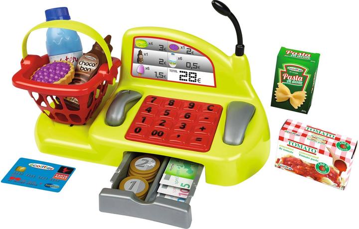Actual product image Ecoiffier Toy cash register, weighing microphone + 24 accessories