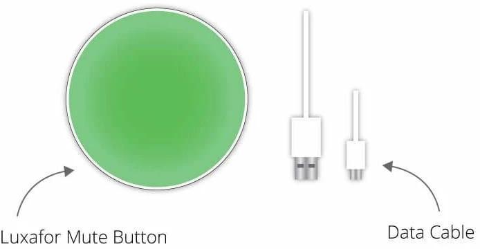 Actual product image Luxafor Mute button with 0.5 m USB-C cable