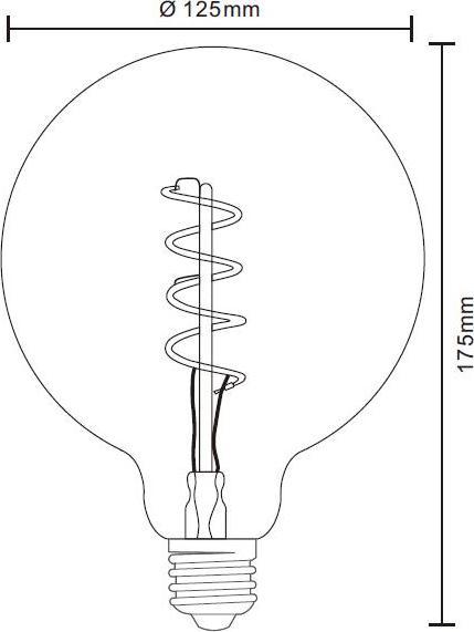 Produktbild Globo LED Leuchtmittel messing 1xE27 LED Duban (E27, 4 W, 200 lm, 1 x, G)