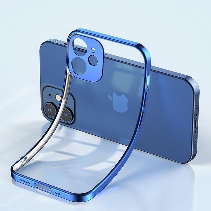 Produktbild Joyroom New Beauty Series ultra thin case with electroplated frame for iPhone 12 mini dark-blue (JR- (Apple iPhone 12 mini)