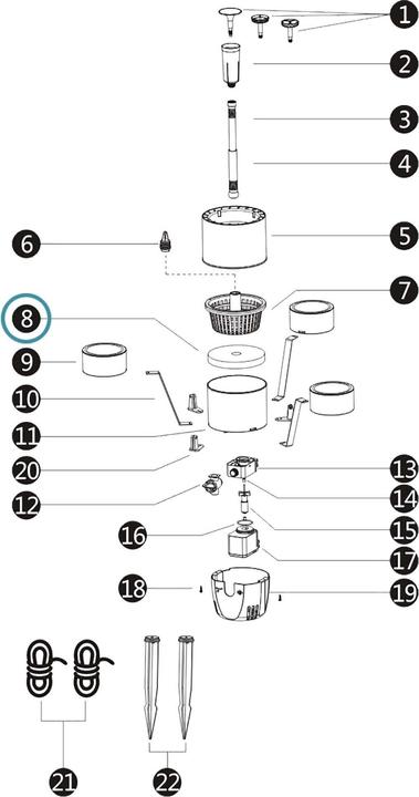 Produktbild SunSun Ersatzteil CSP-250 Filterschwamm grob Teichskimmer Ersatz Filter Teich