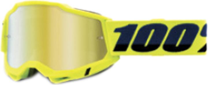 Produktbild 100% ACCURI 2 JUNIOR Goggle Neon Yellow (Schwarz, Mirror Silver)