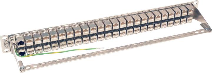 Eaton Pannello patch passante Cat6a schermato STP a 48 porte 1U con montaggio a rack RJ45 Ethernet TAA (USB 2.0)