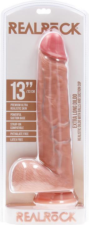 Produktbild RealRock Extra Large Straight with Balls 13 / 33 cm - Flesh