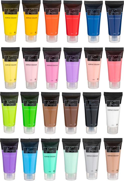 Produktbild Art Sensations Nassau Acrylfarbe Basis und Pastelle (Schwarz, 24 ml)
