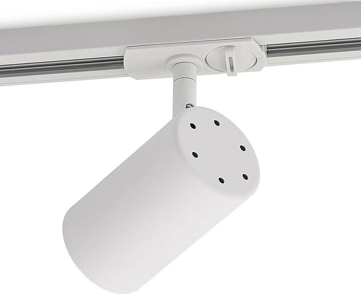 Image du produit Lindby Projecteur sur rail à LED Ties, monophasé, blanc (350 lm, GU10)
