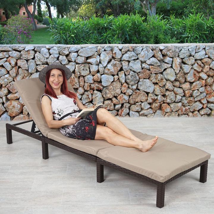 Produktbild JOHN316 Rattan Liegestuhl (198 cm)