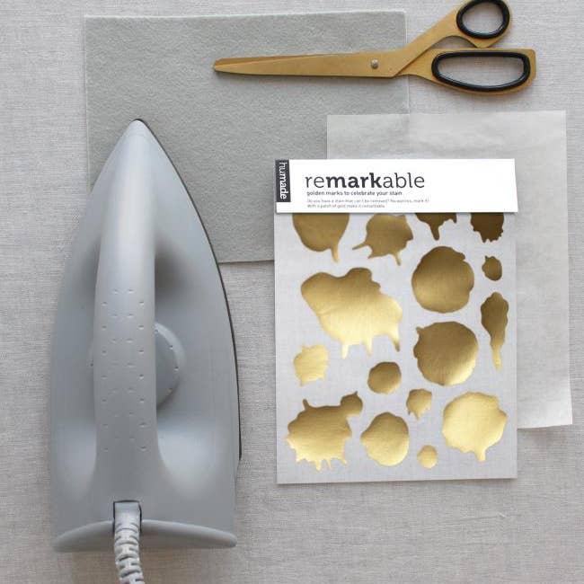 Produktbild Humade ReMarke DIY Flecken zum Aufbügeln Gold 16 Stk. (16 x)
