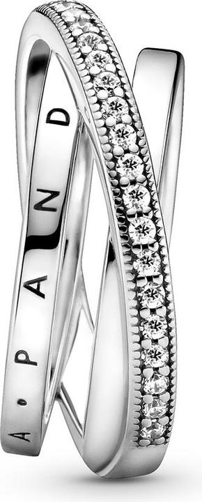 Immagine prodotto Pandora Anello a fascia tripla Logo Crossover Pavé (50, 925 Argento)