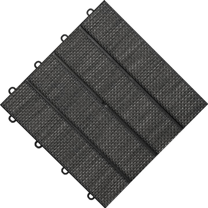 Florco Tex balcony & terrace tiles, anthracite, 6 pce. (6 x, 30 x 30 cm)