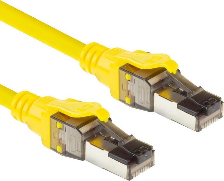 Produktbild Yellow 5 meter SFTP CAT8 patch cable snagless with RJ45 connectors (S/FTP, CAT8.1, 5 m)