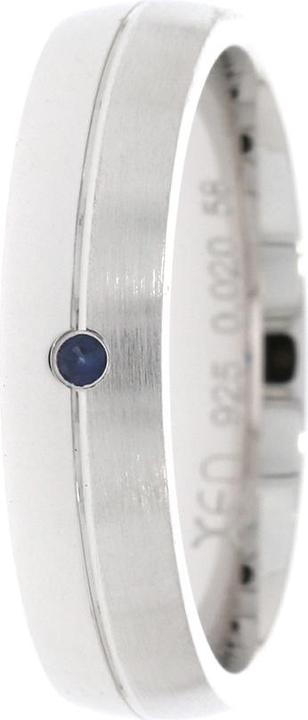 Actual product image Xen Band ring with sapphire approx. 0.02 ct. (56, 925 Silver)