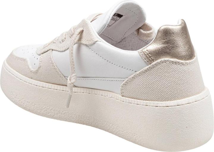 Produktbild D.a.t.e. D.a.t.e sneakers court platform in leather and fabric color white and beige (38)