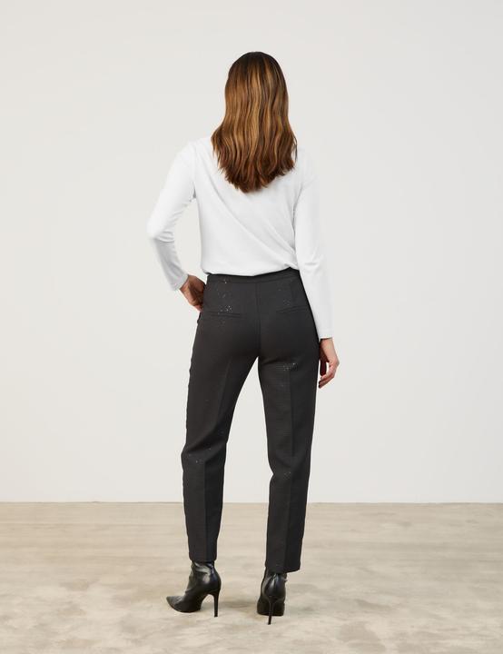 Actual product image Gerry Weber Elegant trousers with sequins trousers cloth/combi shortened - 64318 (40)