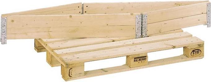 Produktbild Transpak Palettenaufsatzrahmen L1200xB800 mm 4 Scharniere Nutzhöhe 200 mm Nadelholz